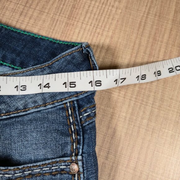 Wrangler Bootcut Embroidered Jeans Women Size 9/10 Blue Casual Denim Medium Wash - Picture 11 of 14